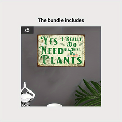 Plants Sign Funny Home Kitchen Wall Decor