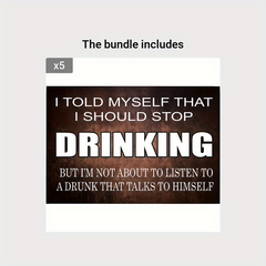 Funny Beer Alcohol Sign Home Bar Kitchen Wall Decor with Tape
