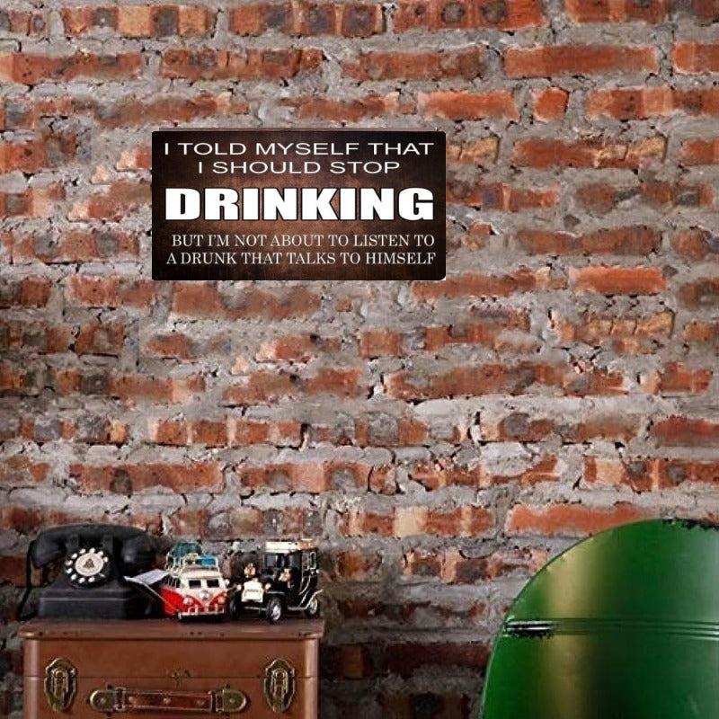 Funny Beer Alcohol Sign Home Bar Kitchen Wall Decor with Tape