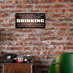 Funny Beer Alcohol Sign Home Bar Kitchen Wall Decor with Tape