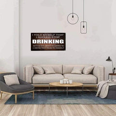 Funny Beer Alcohol Sign Home Bar Kitchen Wall Decor with Tape