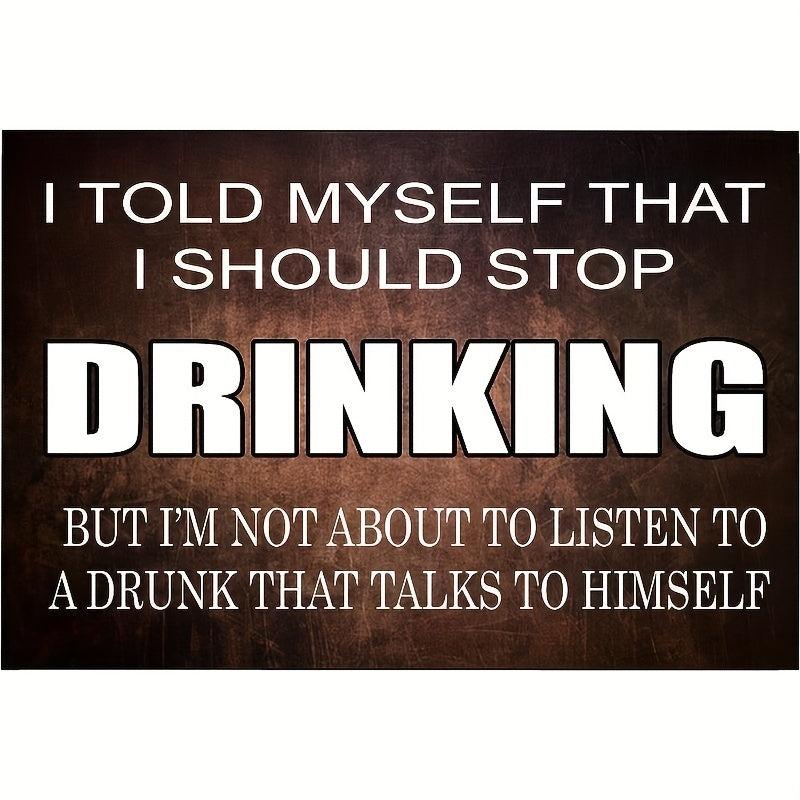 Funny Beer Alcohol Sign Home Bar Kitchen Wall Decor with Tape