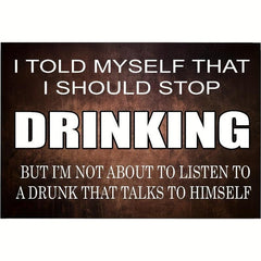 Funny Beer Alcohol Sign Home Bar Kitchen Wall Decor with Tape