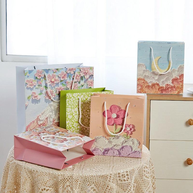 Artistic Painting Gift Bag Tote - Retail Store Boutique Supermarket