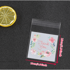 100pcs Translucent Self Adhesive Baking Packaging Bag for Candy and Jewelry