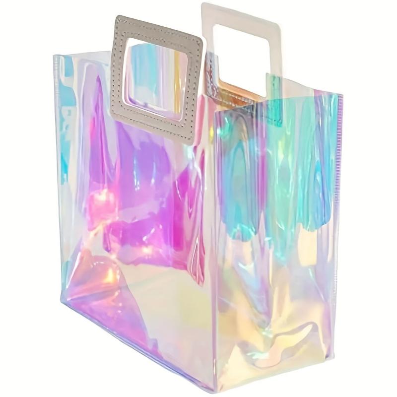 5pcs PVC Handbag Wedding Party Supplies Laser Bag Gift Bag Shopping Bag