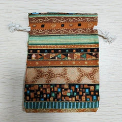 Egyptian Pattern Linen Drawstring Bag Jewelry Gift Candy Storage Bag