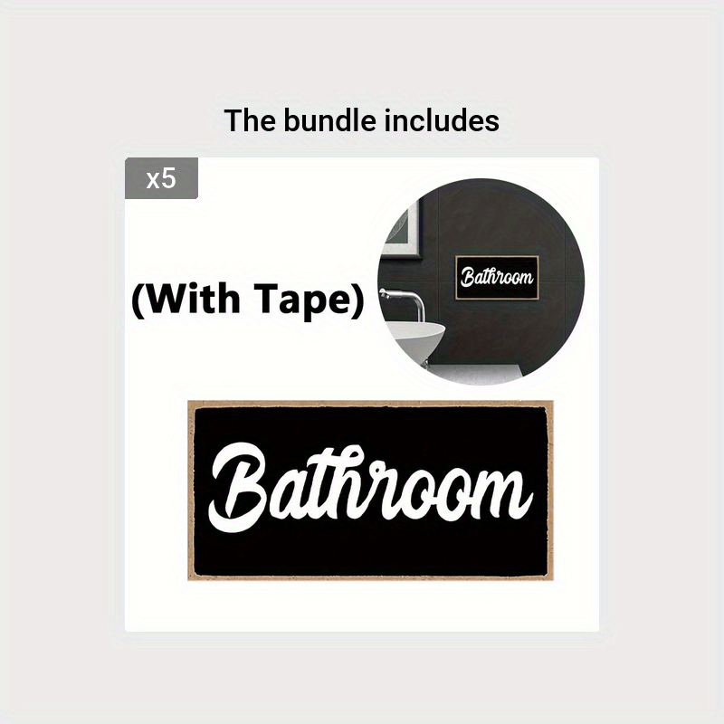 Funny Bathroom Wooden Wall-mounted Toilet Sign Decoration
