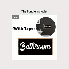 Funny Bathroom Wooden Wall-mounted Toilet Sign Decoration