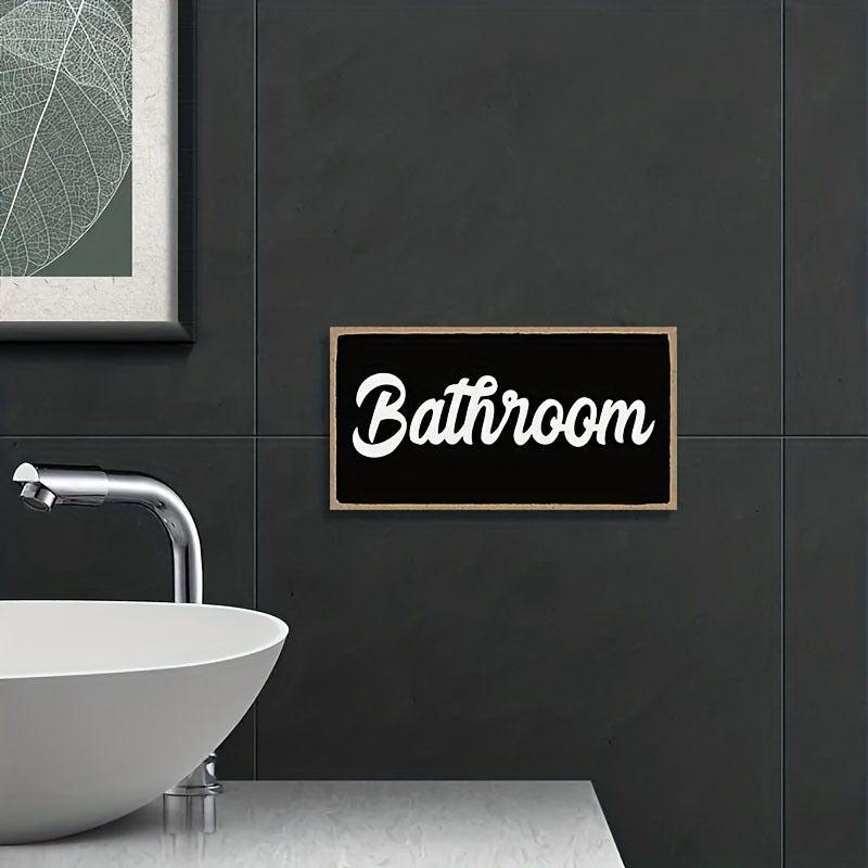 Funny Bathroom Wooden Wall-mounted Toilet Sign Decoration