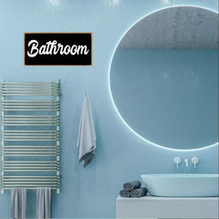 Funny Bathroom Wooden Wall-mounted Toilet Sign Decoration