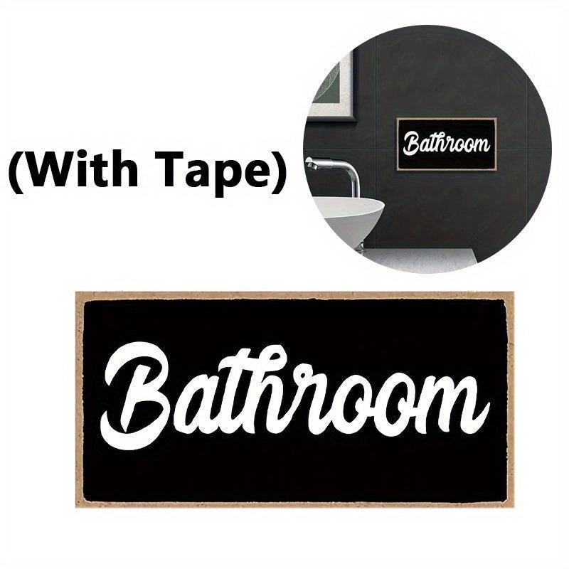 Funny Bathroom Wooden Wall-mounted Toilet Sign Decoration