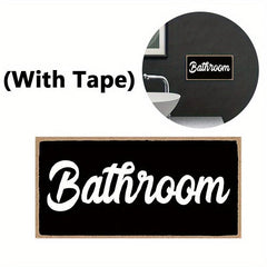 Funny Bathroom Wooden Wall-mounted Toilet Sign Decoration