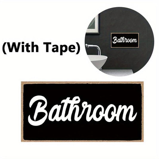 Funny Bathroom Wooden Wall-mounted Toilet Sign Decoration