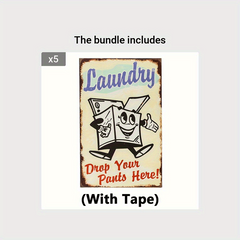 Funny Laundry Sign Craft Wall Poster - Bar Coffee Pub Decor