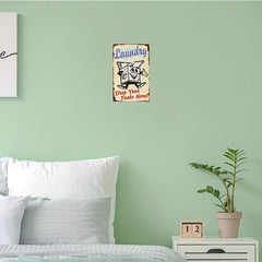 Funny Laundry Sign Craft Wall Poster - Bar Coffee Pub Decor