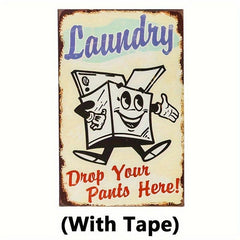 Funny Laundry Sign Craft Wall Poster - Bar Coffee Pub Decor