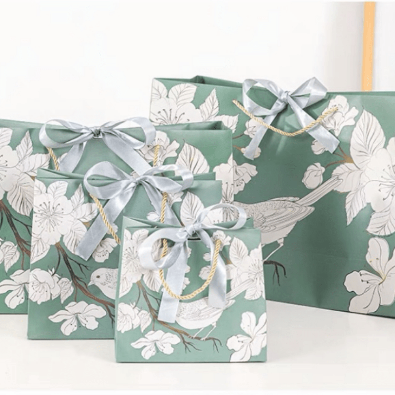 Ancient Style Gift Bag Classical Flower Bird Tote Bag Cheongsam Clothes Costume