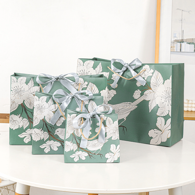 Ancient Style Gift Bag Classical Flower Bird Tote Bag Cheongsam Clothes Costume