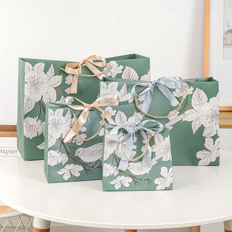 Ancient Style Gift Bag Classical Flower Bird Tote Bag Cheongsam Clothes Costume