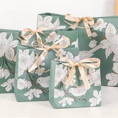 Ancient Style Gift Bag Classical Flower Bird Tote Bag Cheongsam Clothes Costume