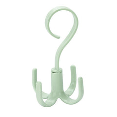 Rotating Four claw Hook Coat Hanging Bag Tie Rack Wardrobe Scarf Storage