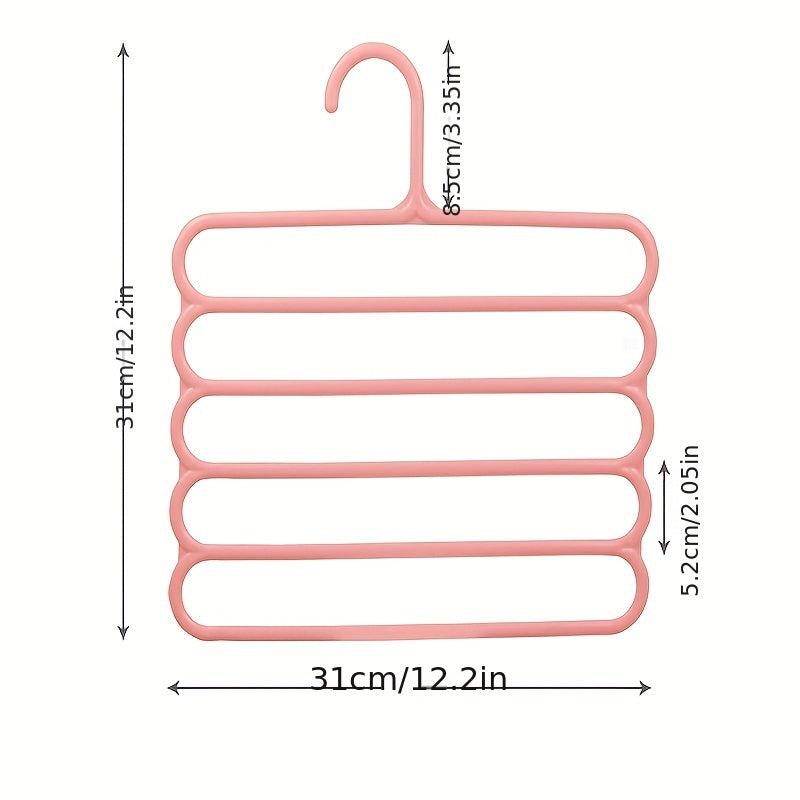 5 Layer Non-slip Clothes Hangers Pants Storage Rack