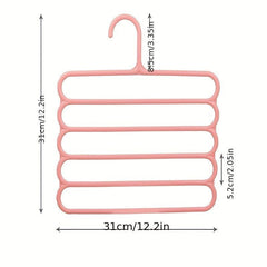 5 Layer Non-slip Clothes Hangers Pants Storage Rack