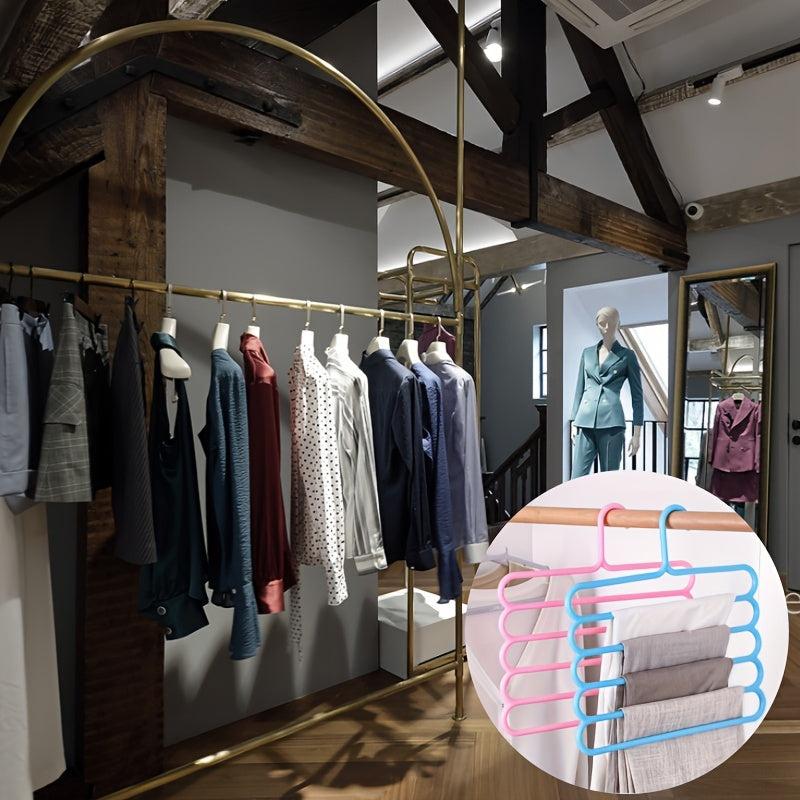5 Layer Non-slip Clothes Hangers Pants Storage Rack
