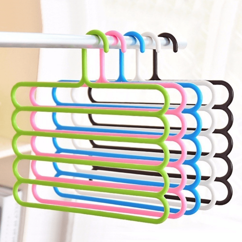5 Layer Non-slip Clothes Hangers Pants Storage Rack