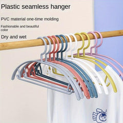 5pcs Non-slip Clothes Hangers Thickened Plastic Clothing Hanging Racks