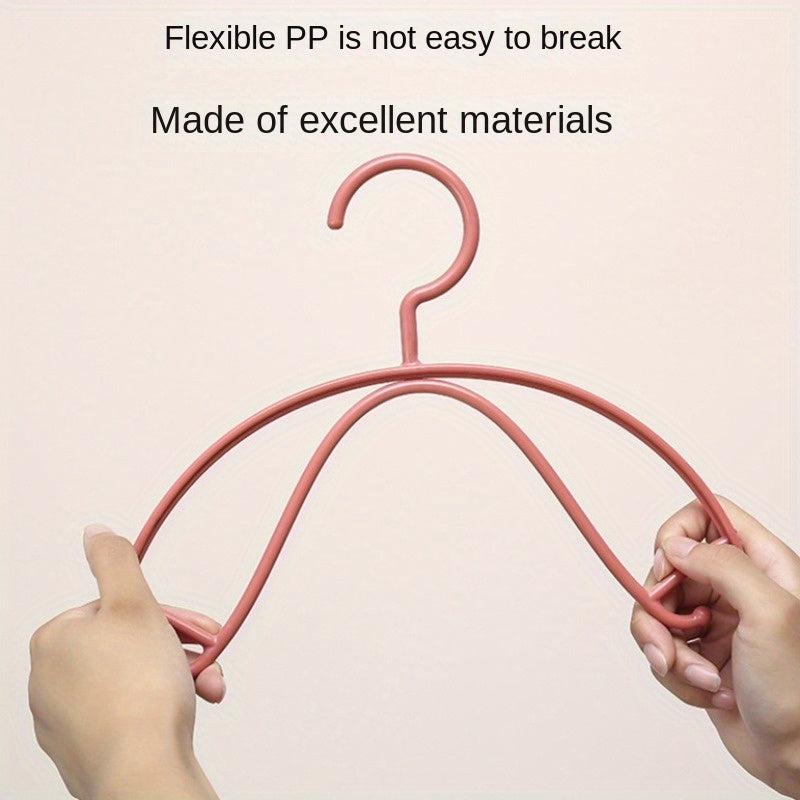5pcs Non-slip Clothes Hangers Thickened Plastic Clothing Hanging Racks