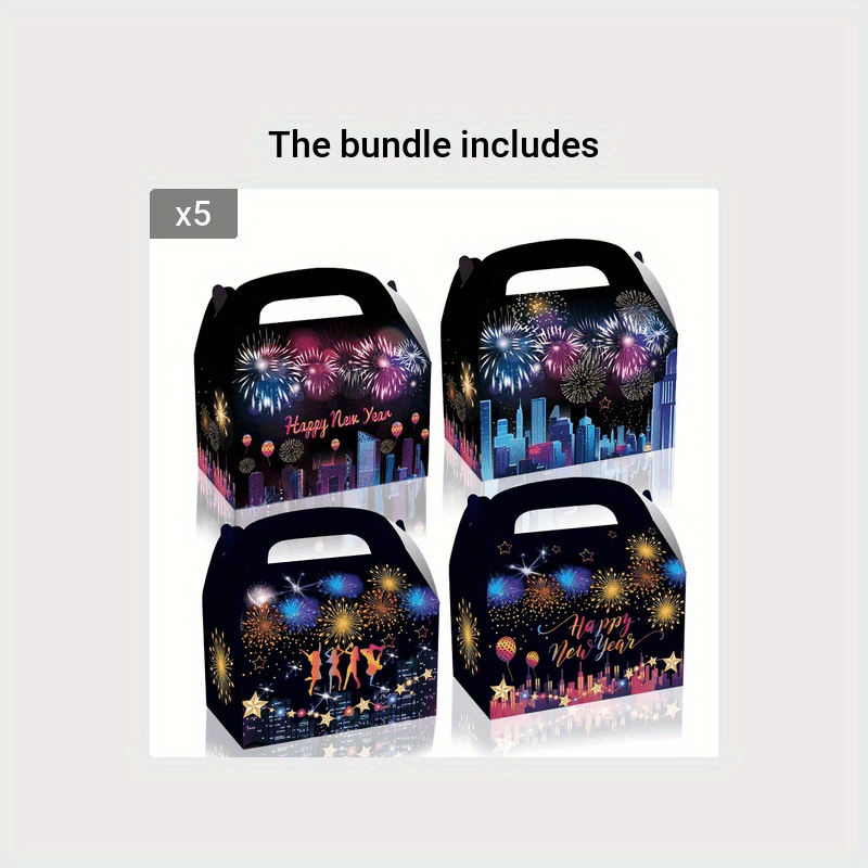 12pcs Year's Eve Colorful Fireworks Candy Hand held Paper Horn Boxes