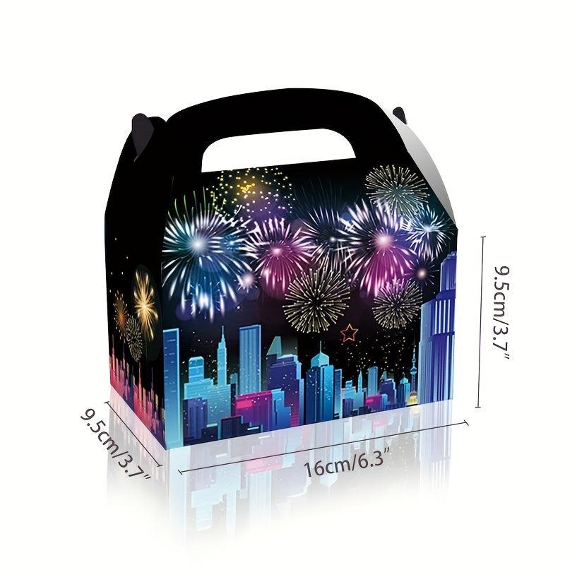 12pcs Year's Eve Colorful Fireworks Candy Hand held Paper Horn Boxes