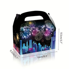 12pcs Year's Eve Colorful Fireworks Candy Hand held Paper Horn Boxes
