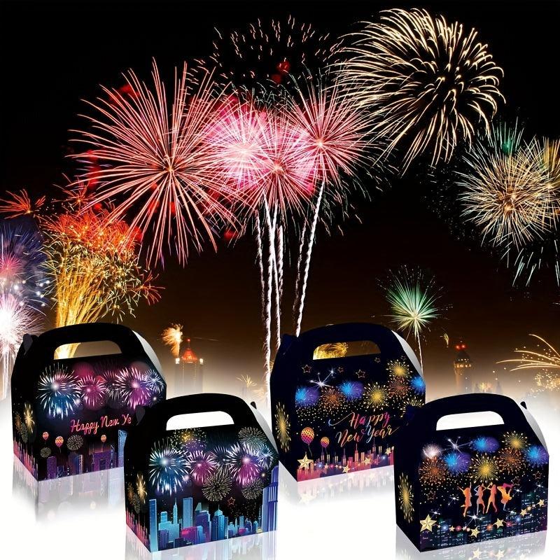 12pcs Year's Eve Colorful Fireworks Candy Hand held Paper Horn Boxes