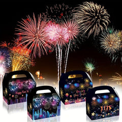 12pcs Year's Eve Colorful Fireworks Candy Hand held Paper Horn Boxes