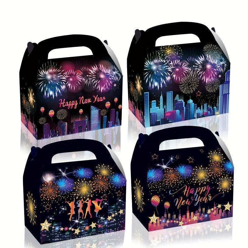 12pcs Year's Eve Colorful Fireworks Candy Hand held Paper Horn Boxes