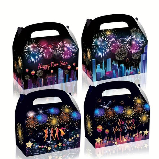 12pcs Year's Eve Colorful Fireworks Candy Hand held Paper Horn Boxes