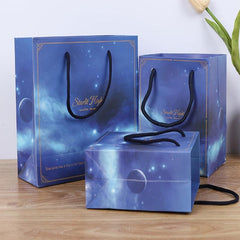10pcs Star Cloud Portable Gift Bags Packaging Globe Paper Bag