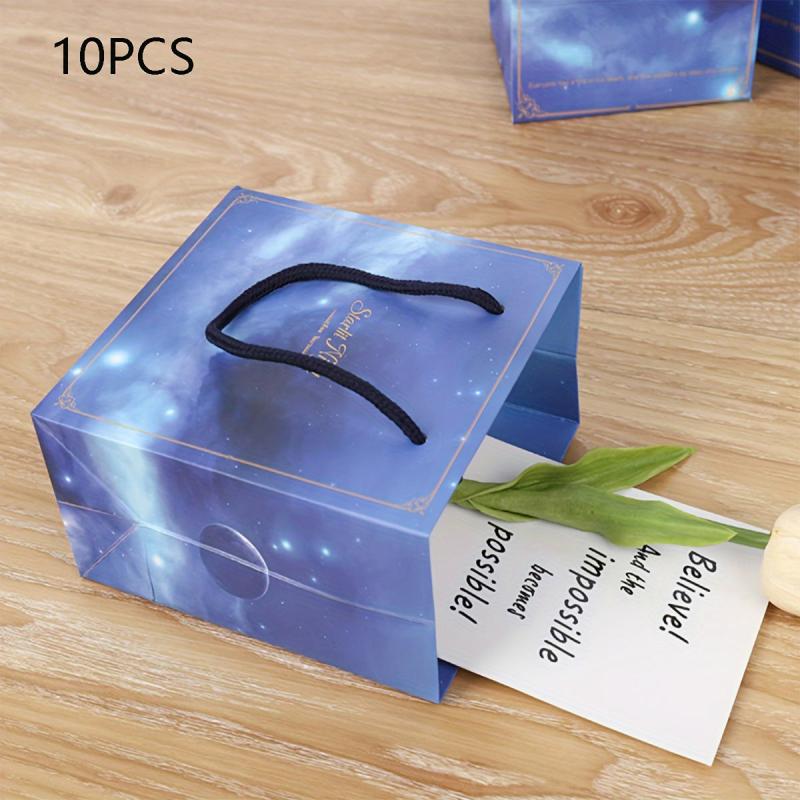 10pcs Star Cloud Portable Gift Bags Packaging Globe Paper Bag