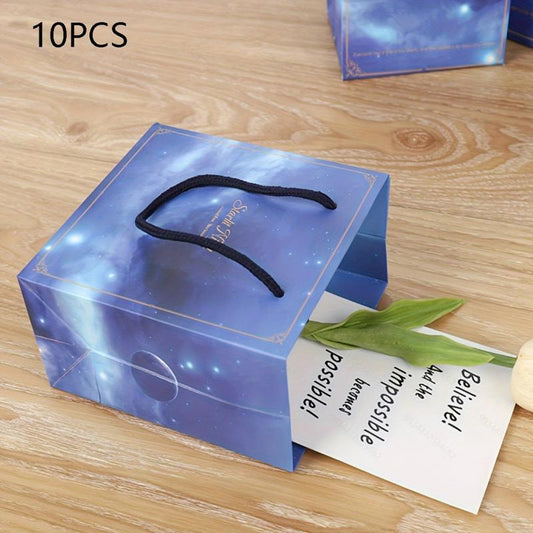 10pcs Star Cloud Portable Gift Bags Packaging Globe Paper Bag