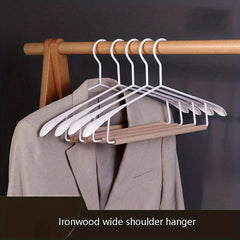 Iron Wood Clothes Hanger Metal Pants Hanging Iron Art Wide Shoulder