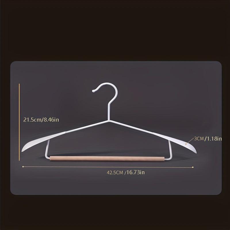 Iron Wood Clothes Hanger Metal Pants Hanging Iron Art Wide Shoulder