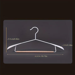 Iron Wood Clothes Hanger Metal Pants Hanging Iron Art Wide Shoulder