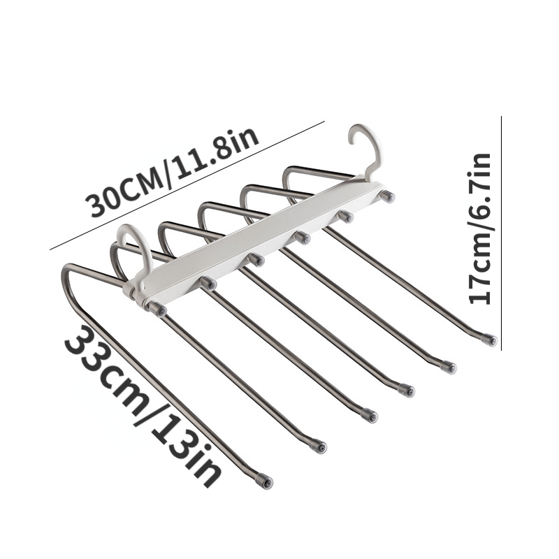 Stainless Steel Trouser Rack Non-slip Hanger Folding Clothing