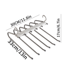 Stainless Steel Trouser Rack Non-slip Hanger Folding Clothing
