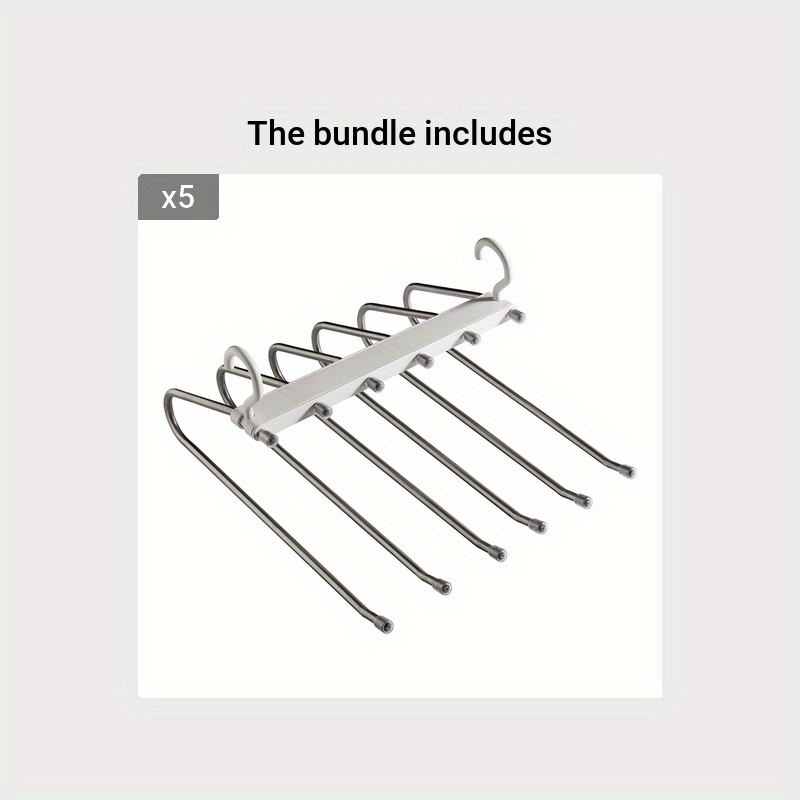 Stainless Steel Trouser Rack Non-slip Hanger Folding Clothing