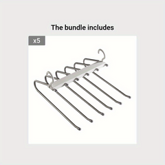 Stainless Steel Trouser Rack Non-slip Hanger Folding Clothing