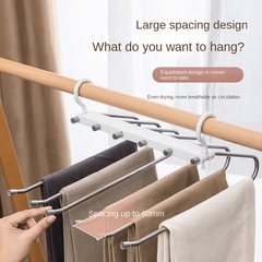 Stainless Steel Trouser Rack Non-slip Hanger Folding Clothing